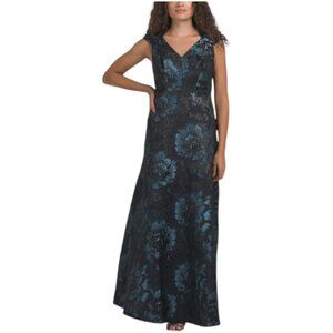KAY UNGER Isabetta Jacquard Gown